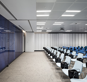Inspiration Grande Reference office dalles Landscape groove rift couloir salle de conference